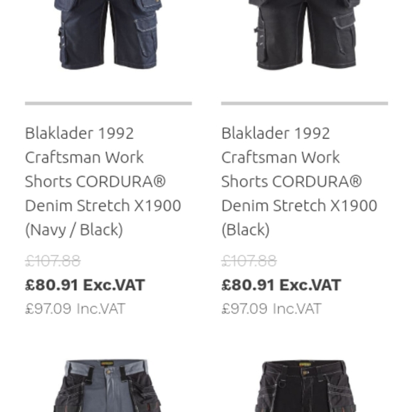 Gray Blaklader Men's Work Shorts Size 40 - Picture 2 of 7